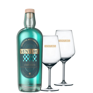 Aperitivo Venturo Cl 70 con 2 Calici - Diageo